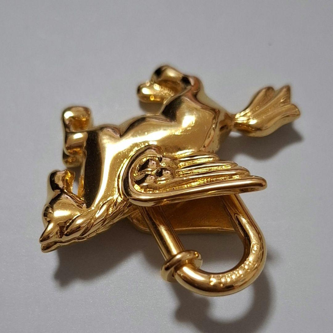 【美品】HERMES カデナ ペガサス ゴールド