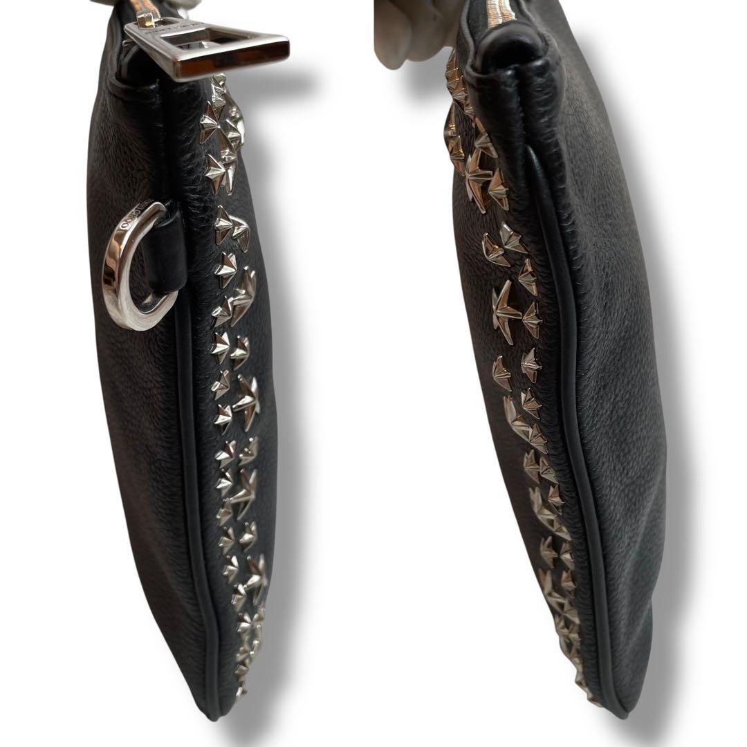 ジミーチュウ レザー クラッチバッグ セカンドバッグ スター スタッズ