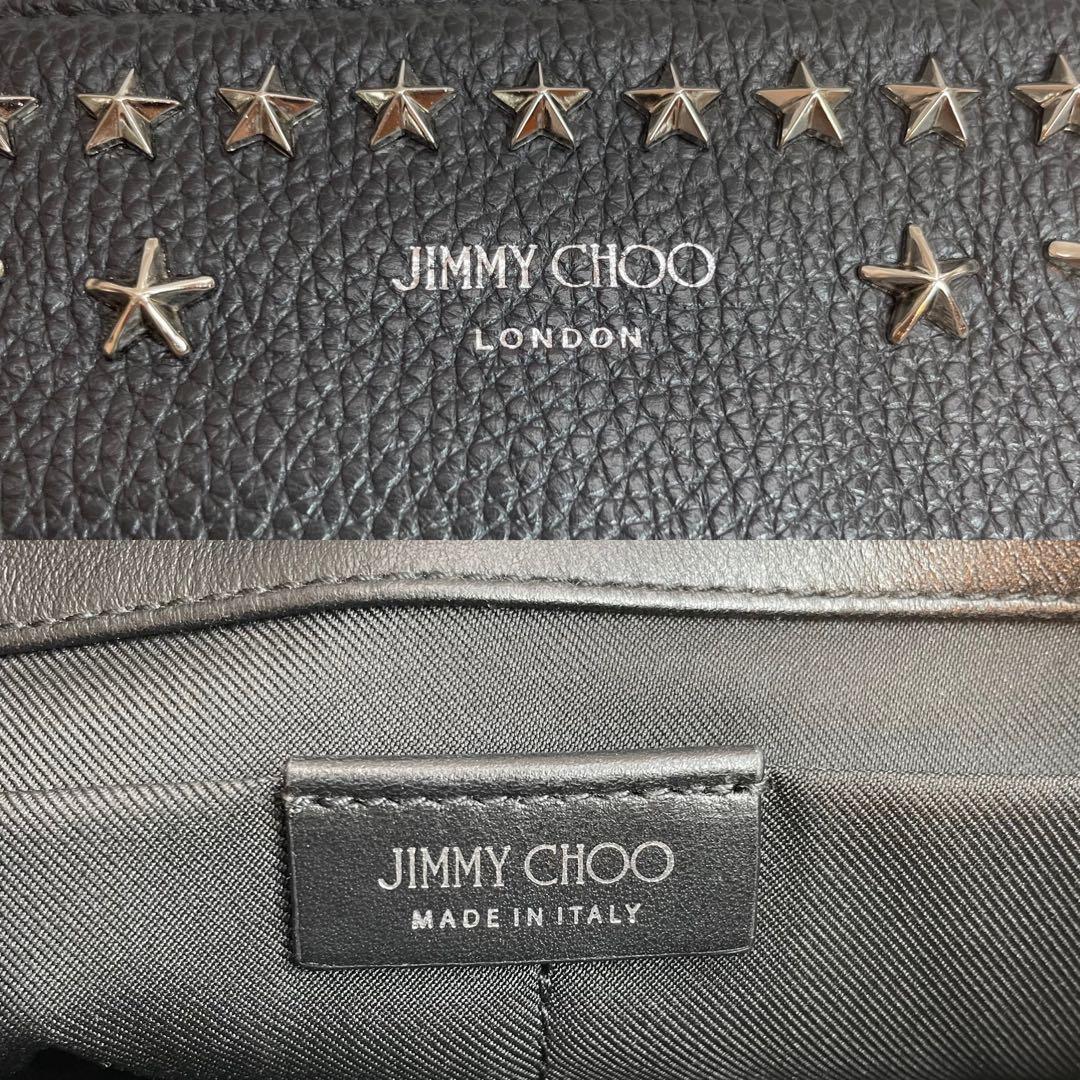 ジミーチュウ レザー クラッチバッグ セカンドバッグ スター スタッズ