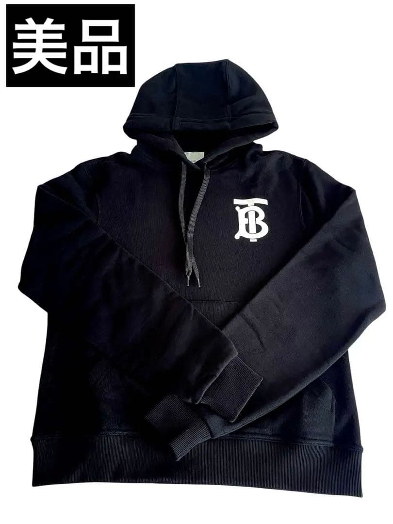 バーバリー TBロゴ ブラックパーカー XS