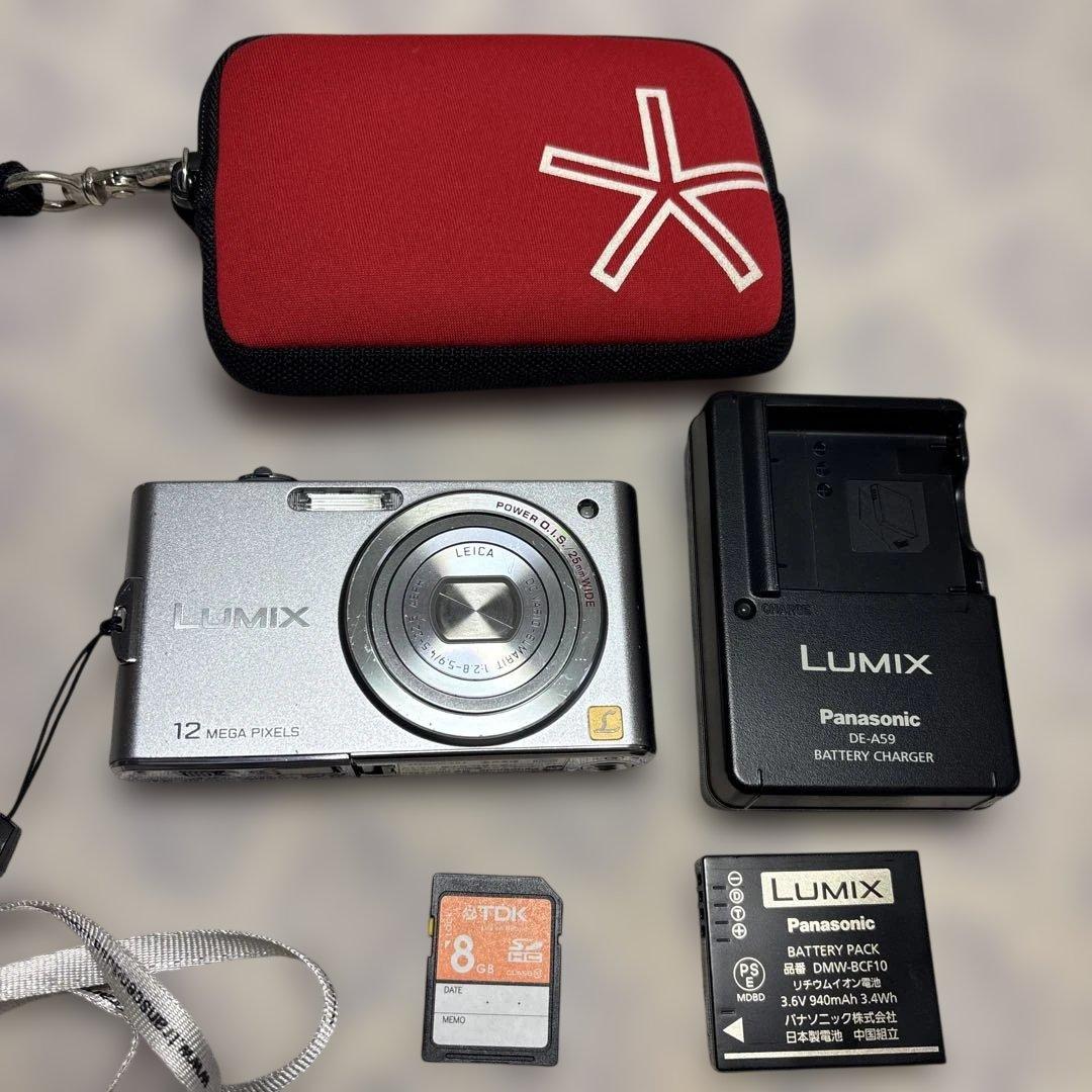 ［動作確認済］デジカメ　LUMIX DMC-FX60 シルバー 12メガピクセル