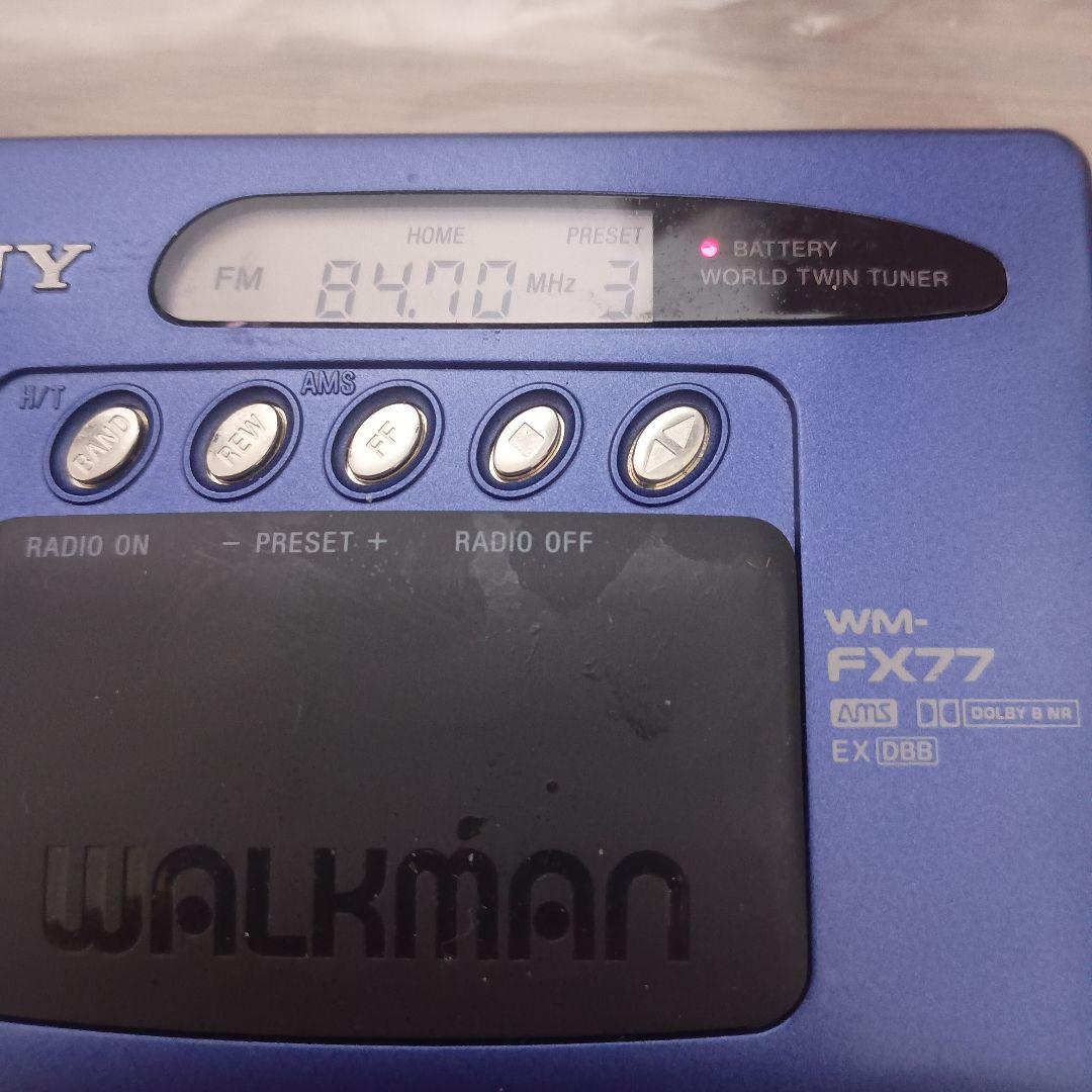 完全ジャンク品　送料込み匿名配送　ソニーカセットテープウォークマンWM-FX77