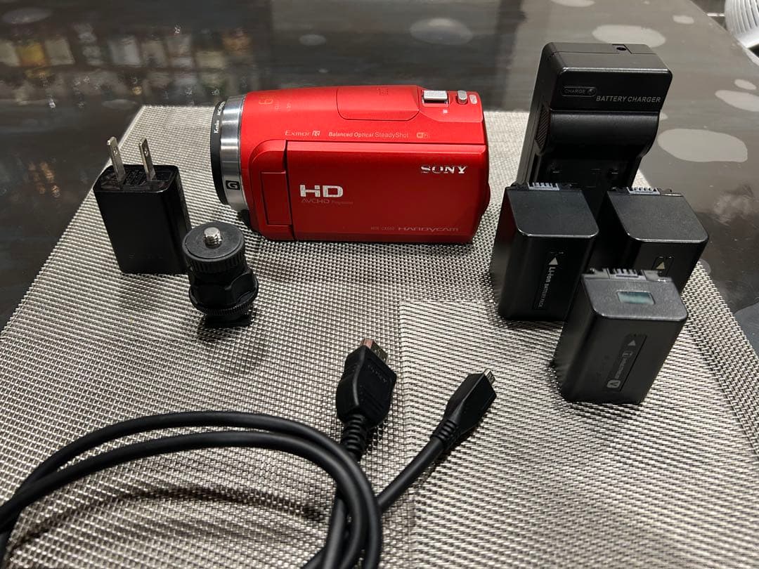 【美品】SONY HDR-CX680 ビデオカメラ レッド おまけ付き