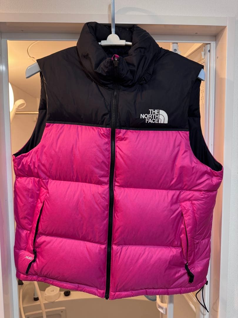 THE NORTH FACE XL ダウンベスト ピンク/ブラック