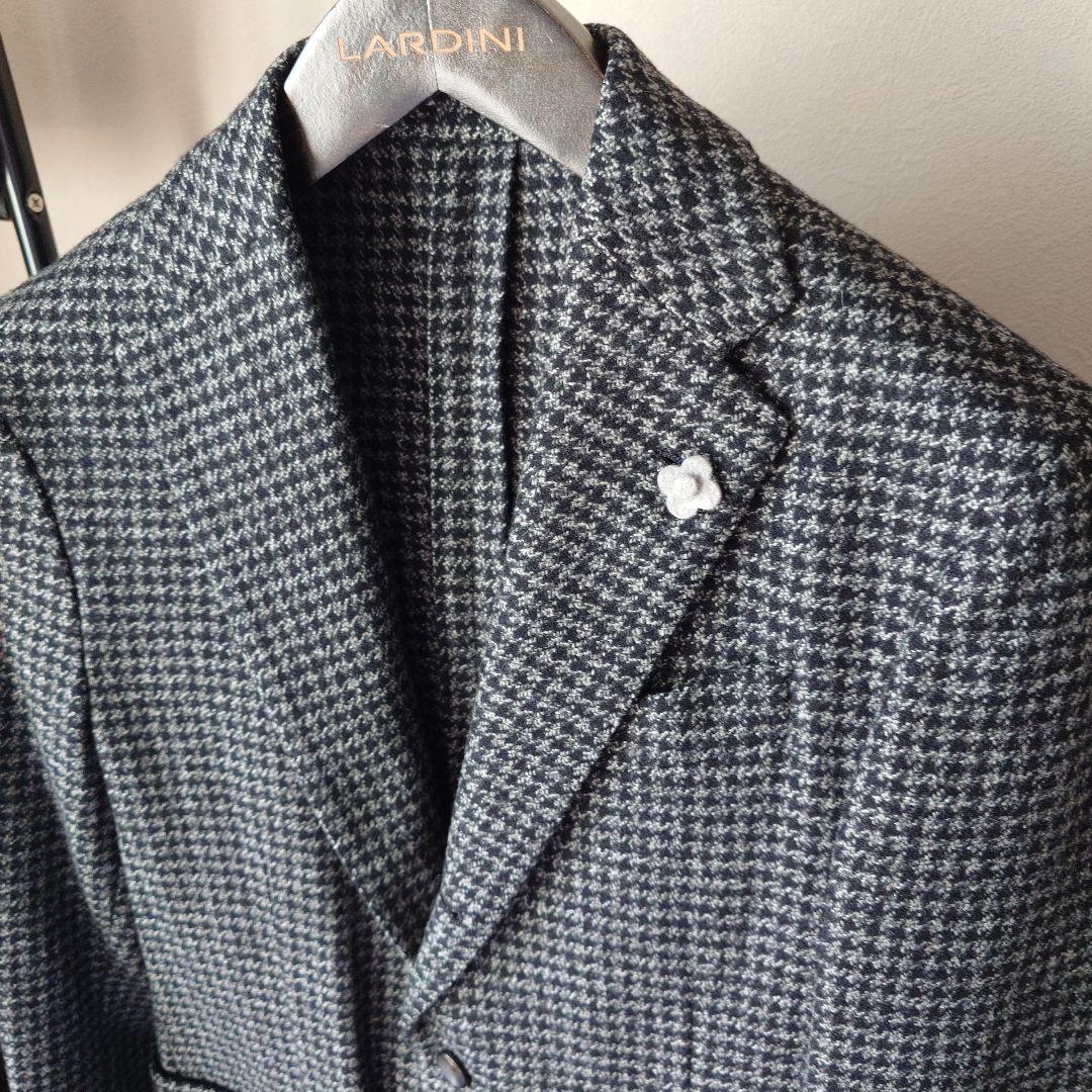 ikko様 LARDINI ハウンドトゥース ジャケット46 イタリア製