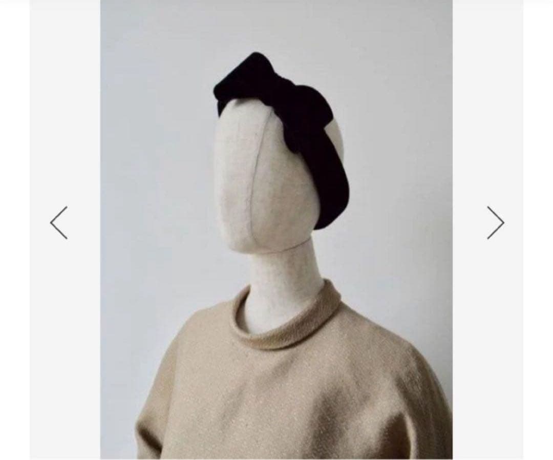 スグリ　ベルベットリボンヘアバンド　ヘッドアクセサリー　　ブラック