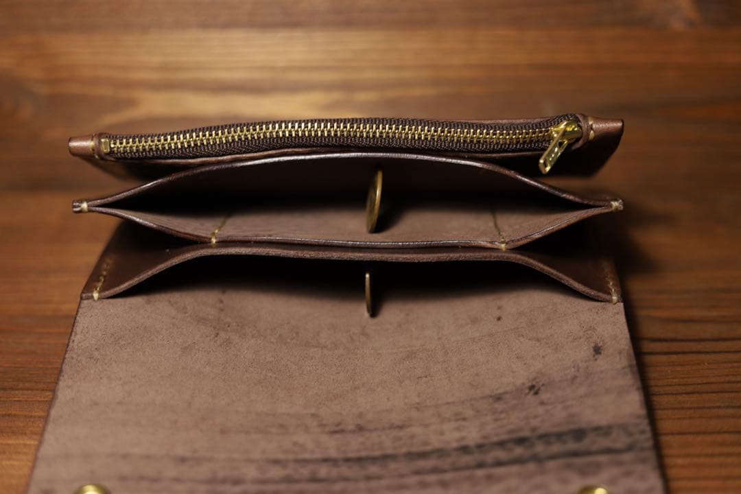 ‼️限定一点限り‼️新喜皮革ホースバット　トラッカーウォレット‼️茶芯