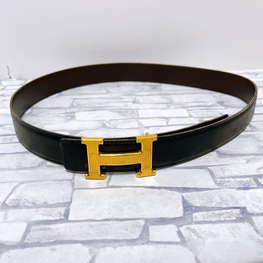【箱あり】　HERMES　H型バックル ベルト コンスタンス　リバーシブル