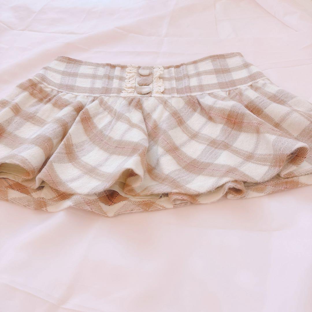 希少✨️LIZLISA 姫 チェックフリルスカート ピンク ふわふわ 平成 ギャル
