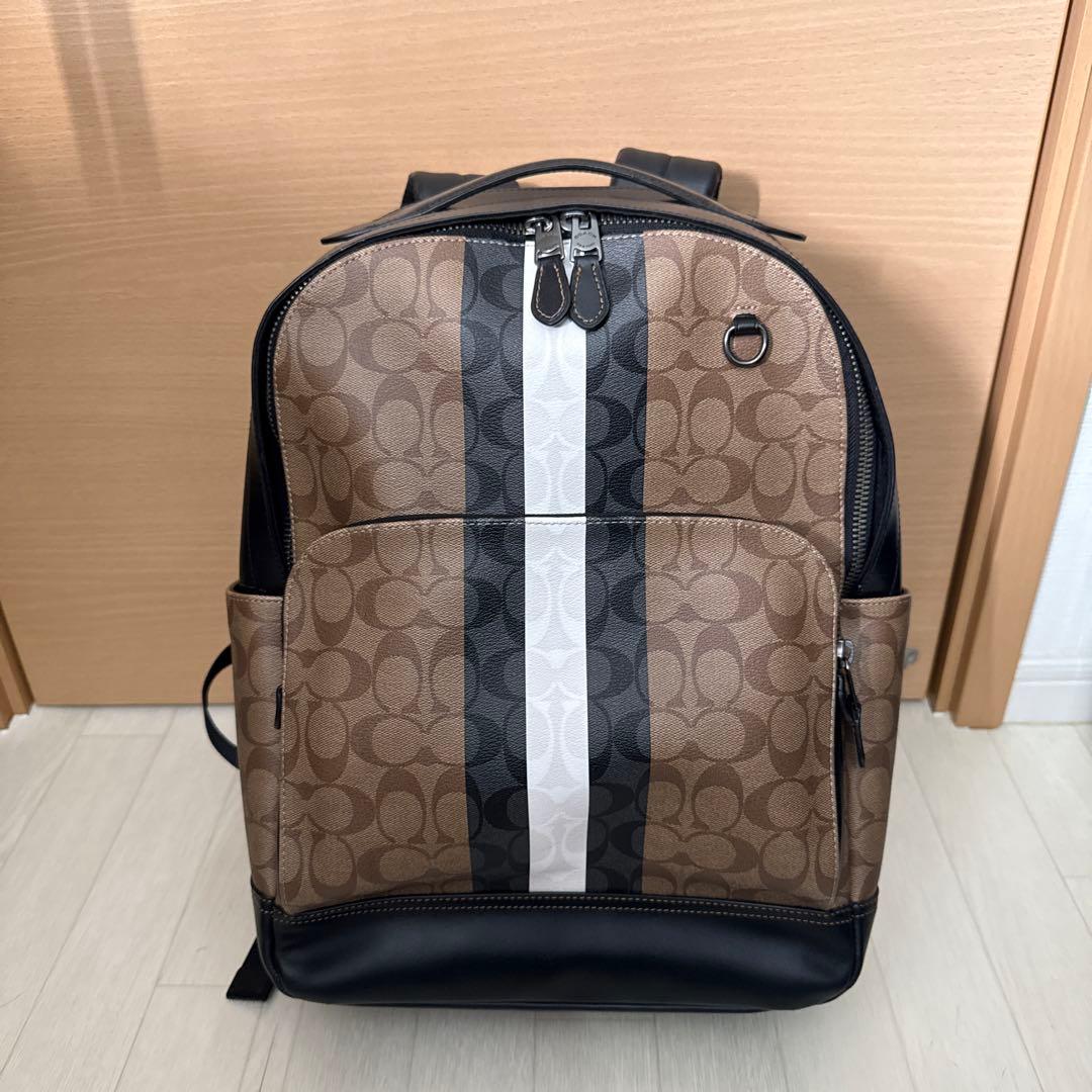 COACH ストライプデザイン バックパック
