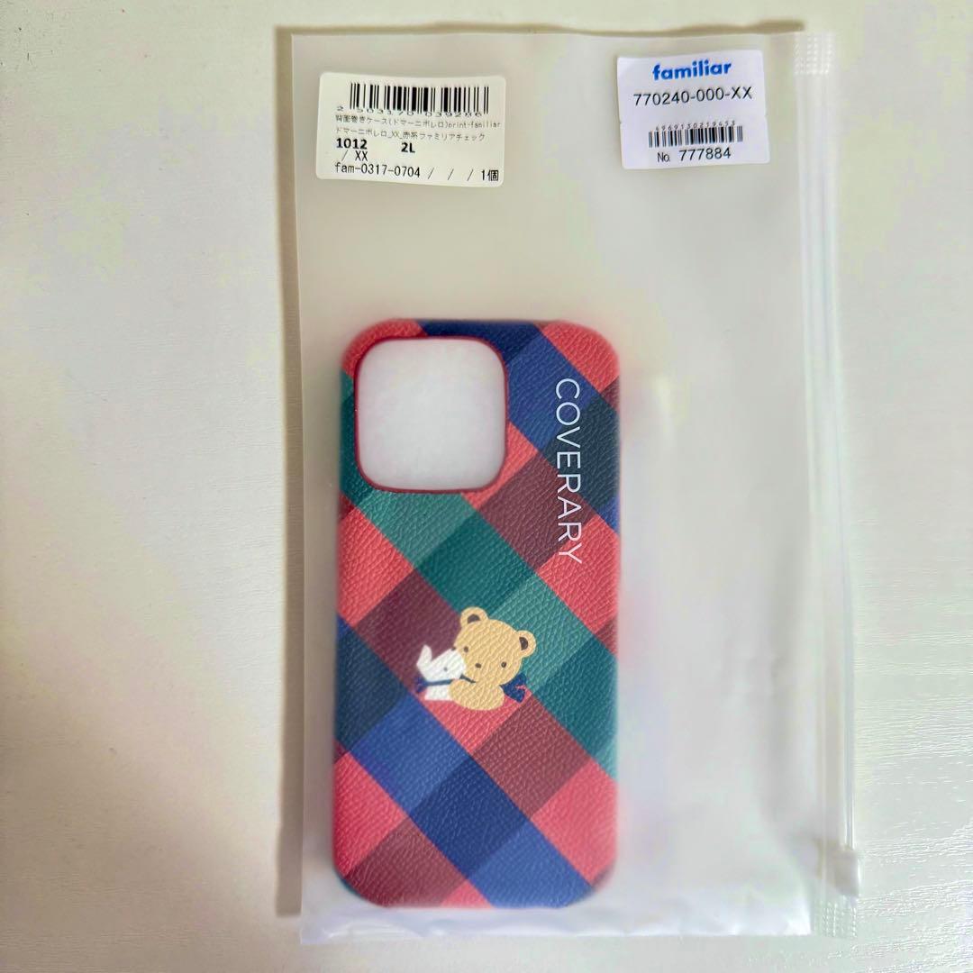 【新品】 ファミリア カスタマイズスマホケース 赤チェックiPhone16pro