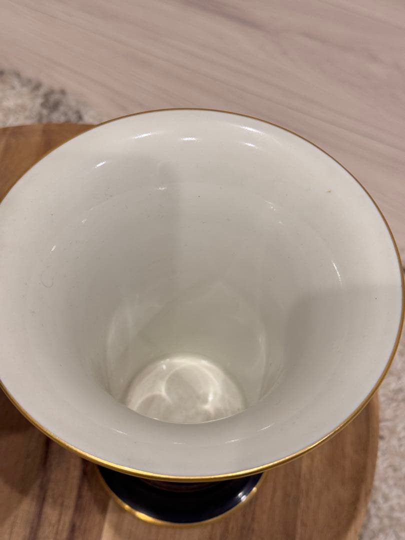 【値下げ】マイセン コバルトブルー 花瓶 ペア 双剣 フラワーブーケ【送料込】