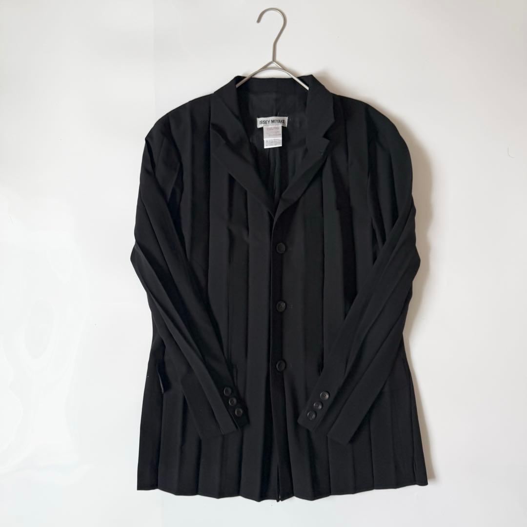 ISSEY MIYAKE プリーツ テーラードジャケット サイズS ブラック