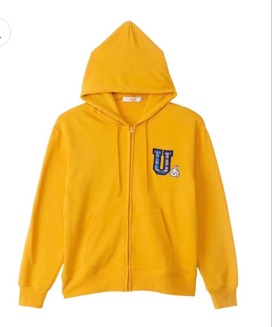 ちいかわ ZIPパーカー GO MY WAY イエロー　Lサイズ