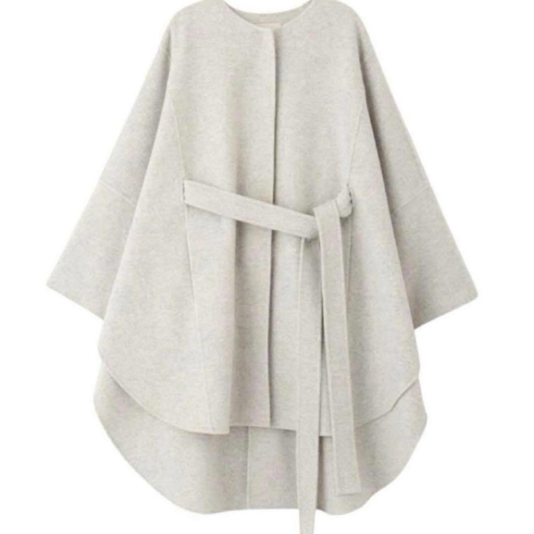 ルフィル le phil ウールリバーコート　ポンチョ　ケープ