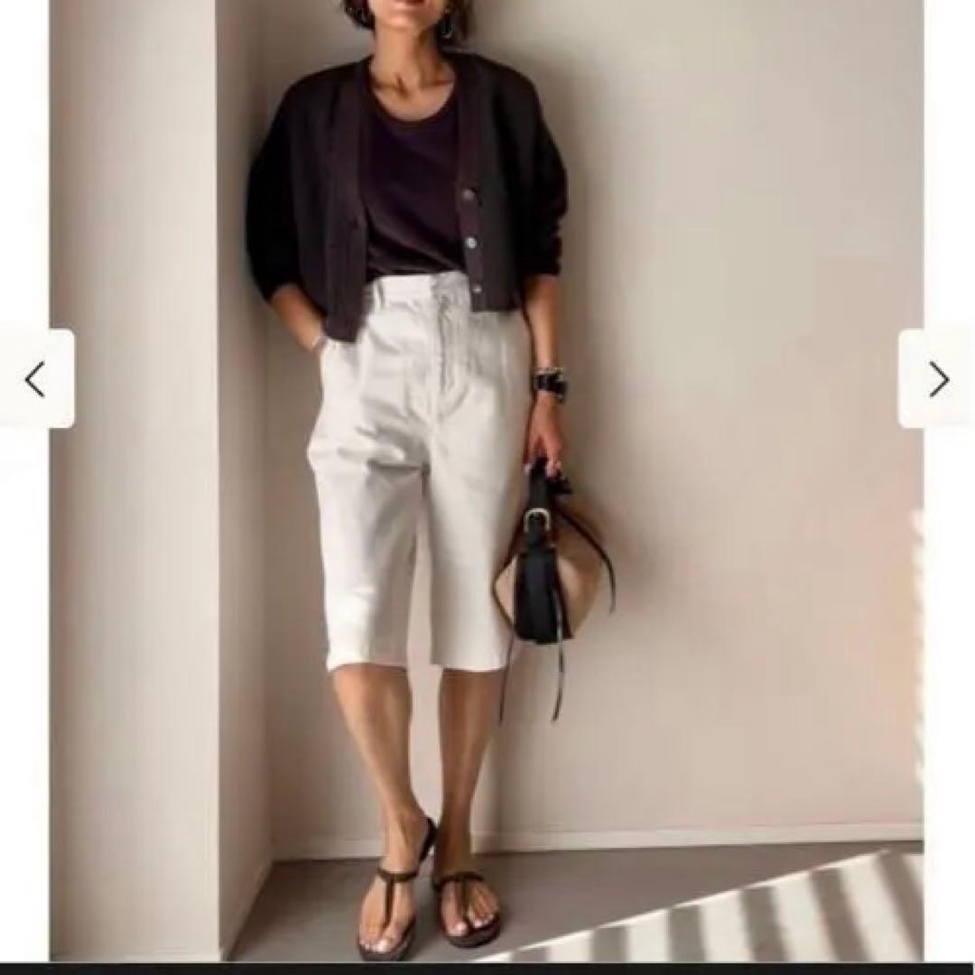 エディター坪田あさみさんショートパンツ Sホワイト