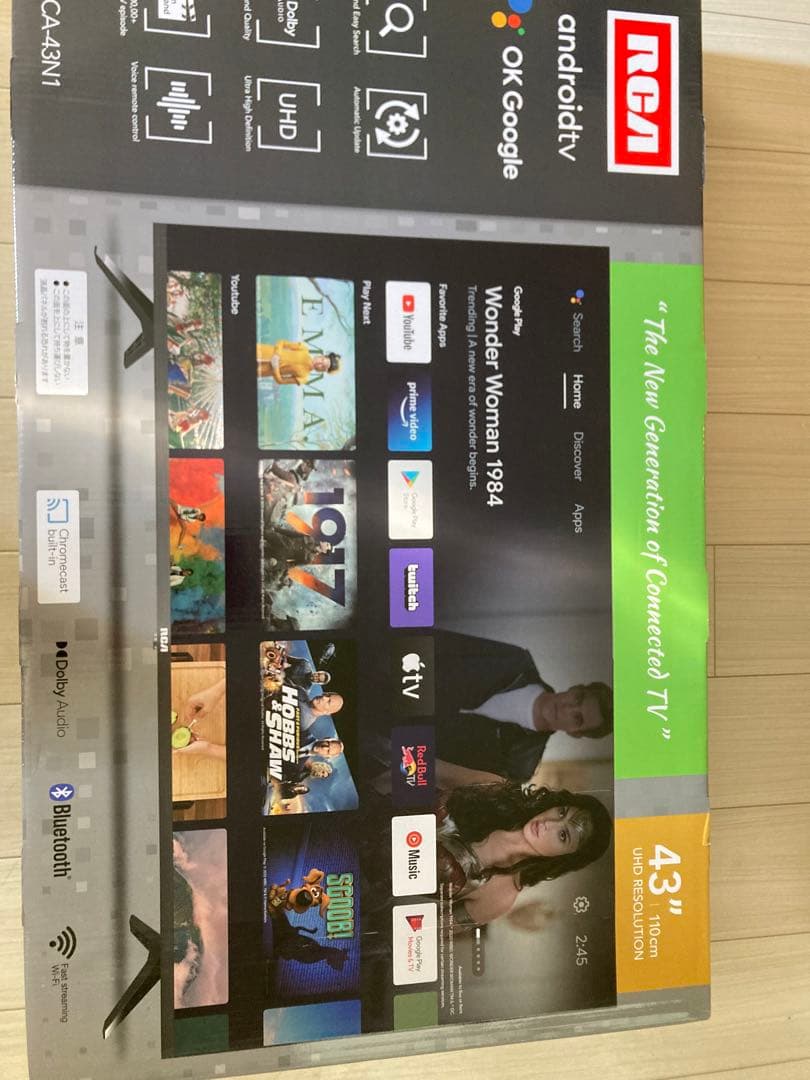 43インチ　4K  スマートテレビ