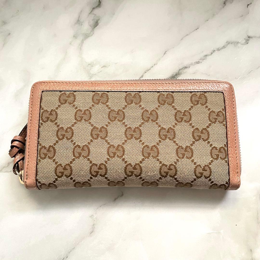 GUCCI グッチ 長財布 ラウンドファスナー キャンバス　0111-⑨