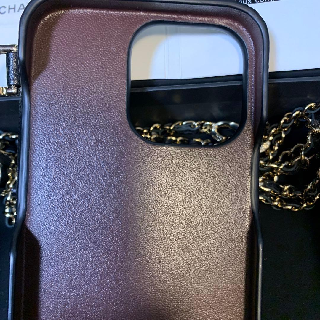 シャネル キャビアスキン マトラッセ iPhone14Pro スマホケース