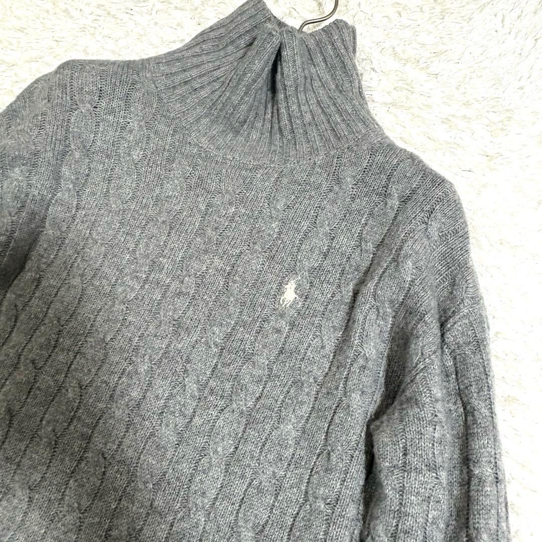 美品✨ポロラルフローレン ケーブル編み　ニットワンピース　チュニック　カシミヤ