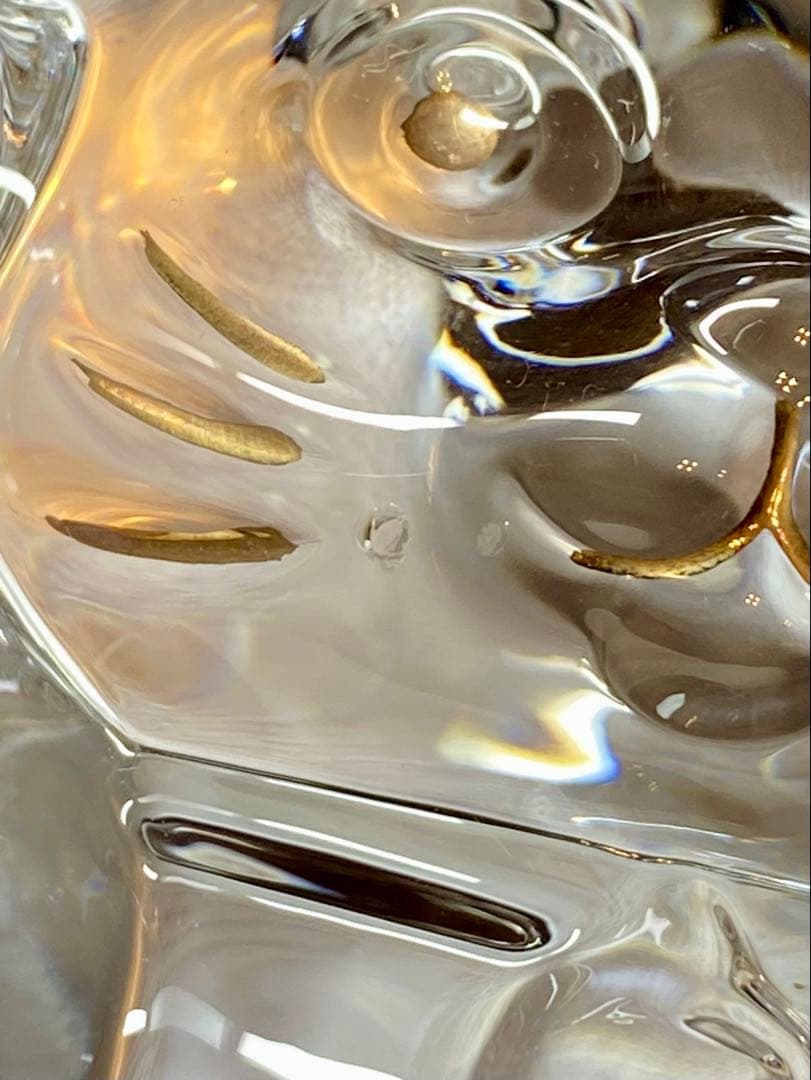 Baccarat バカラ クリスタル 招き猫 箱なし イニシャル入り 10cm