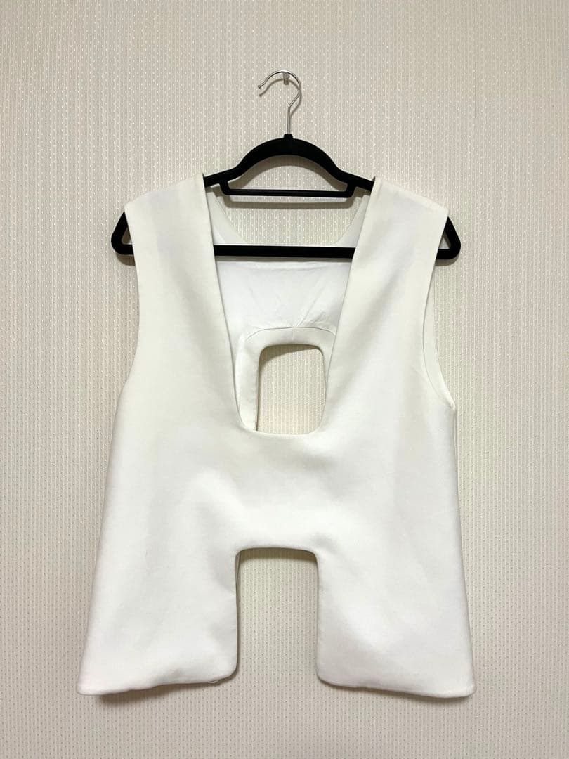 ま*ろ様 ENFOLD エンフォルド 21AW ダブルクロスベスト　ホワイト 3