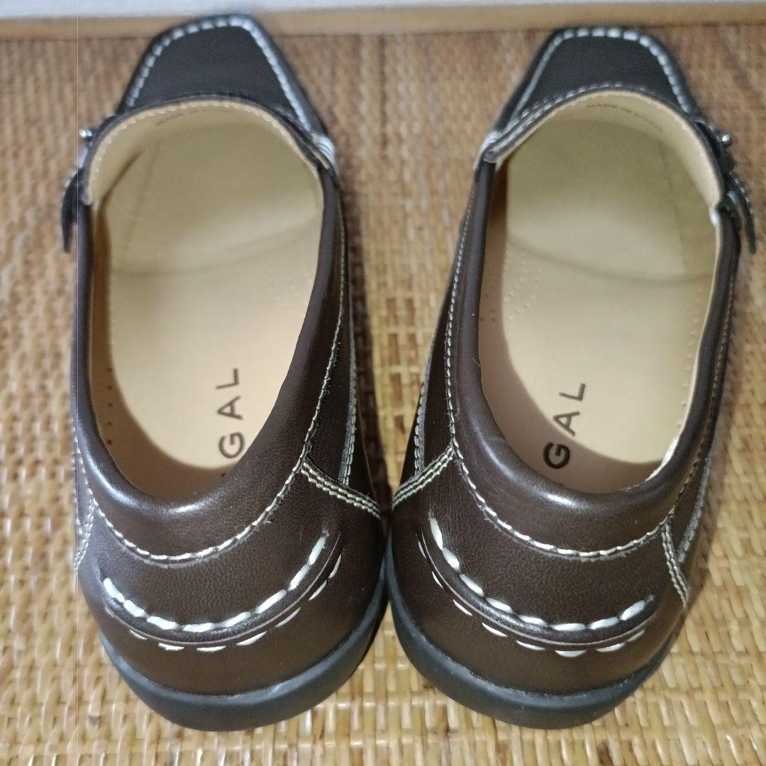 【未使用】REGAL 本革シューズ　ローファーシボ革　ダークブラウン　23cm