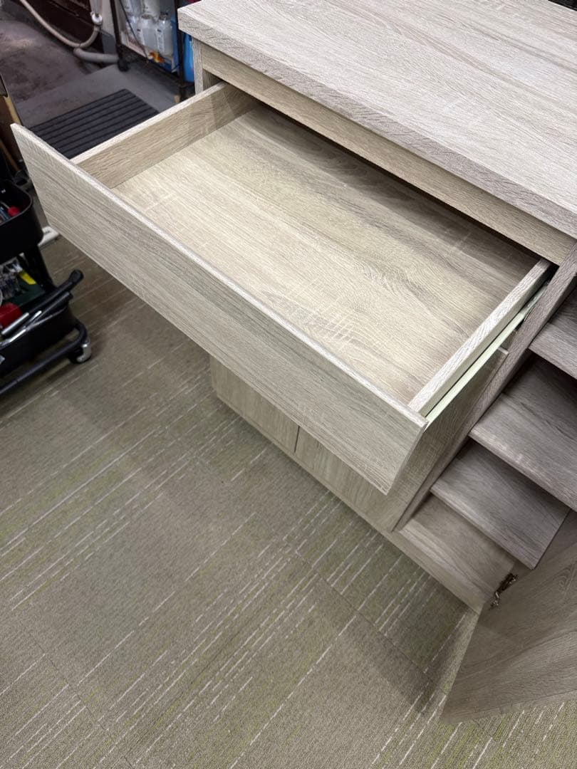 【洗浄消毒作業済】LOWYA ロウヤ　キッチンカウンター　レンジ台　食器棚