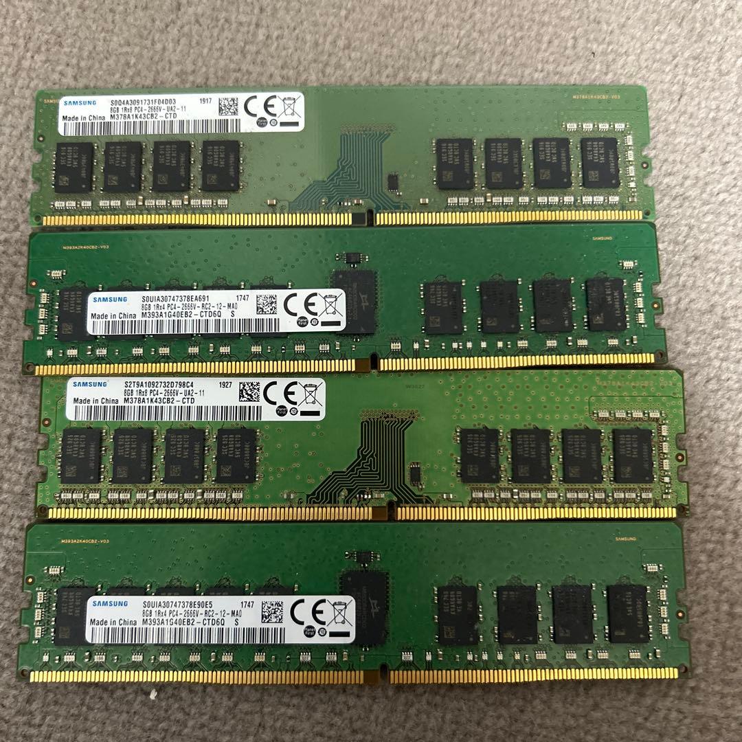 m*o様 DDR4 32GB メモリ 4枚セット