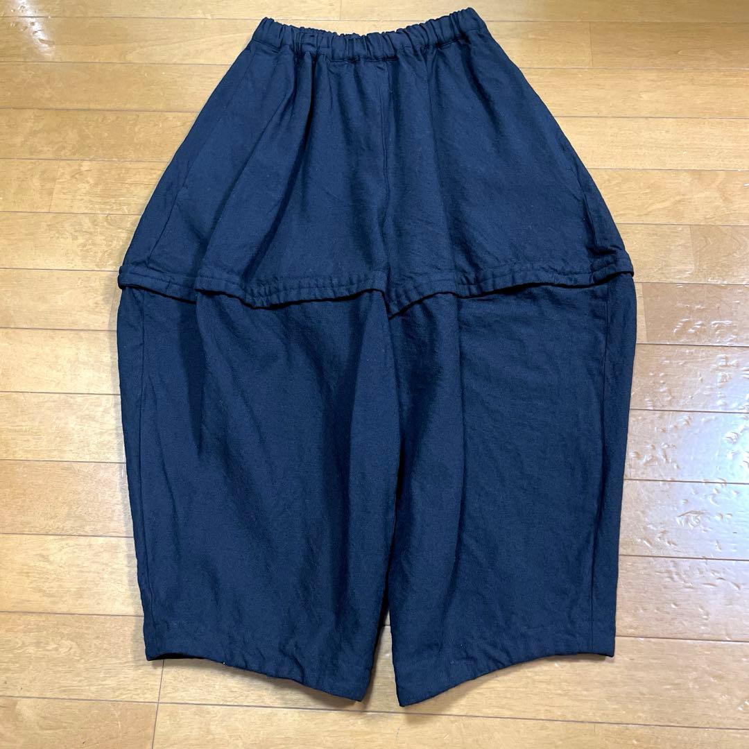 コムデギャルソン中央切り替え ブラック　バルーンパンツ