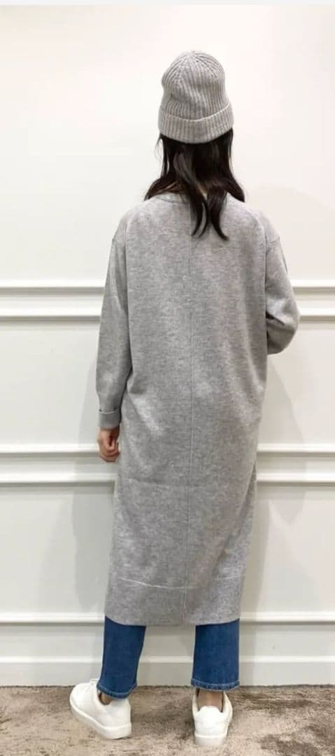 23区【洗える】ウールカシミヤ ニットワンピース 32 黒