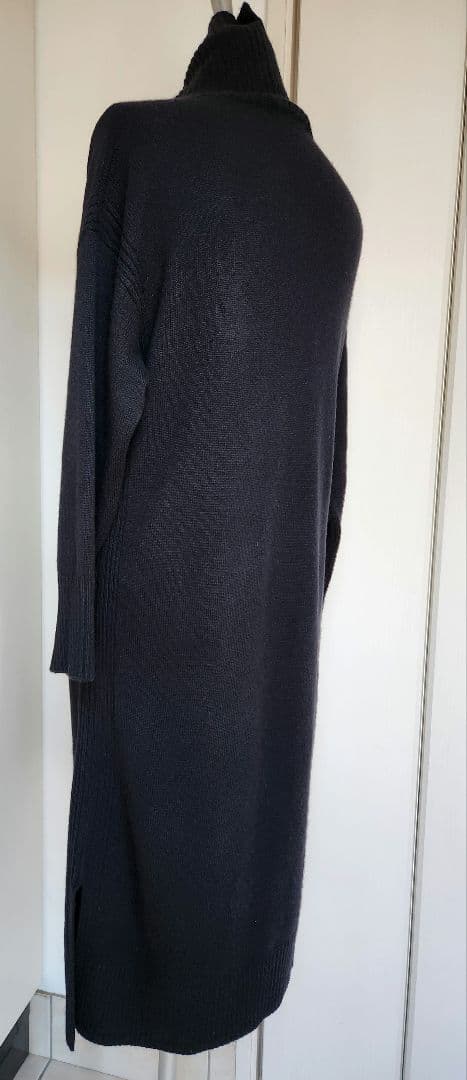 23区【洗える】ウールカシミヤ ニットワンピース 32 黒