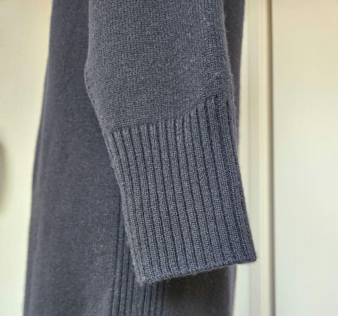 23区【洗える】ウールカシミヤ ニットワンピース 32 黒