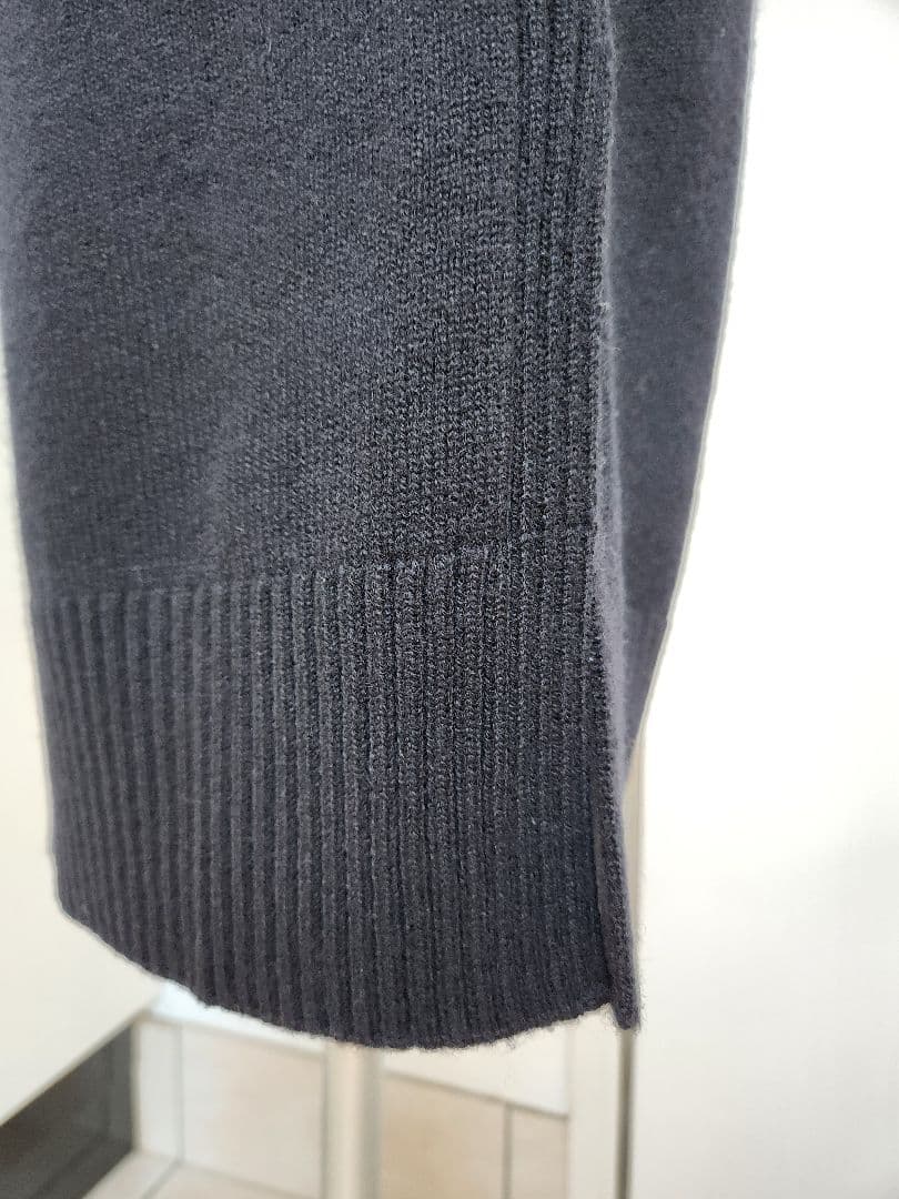 23区【洗える】ウールカシミヤ ニットワンピース 32 黒
