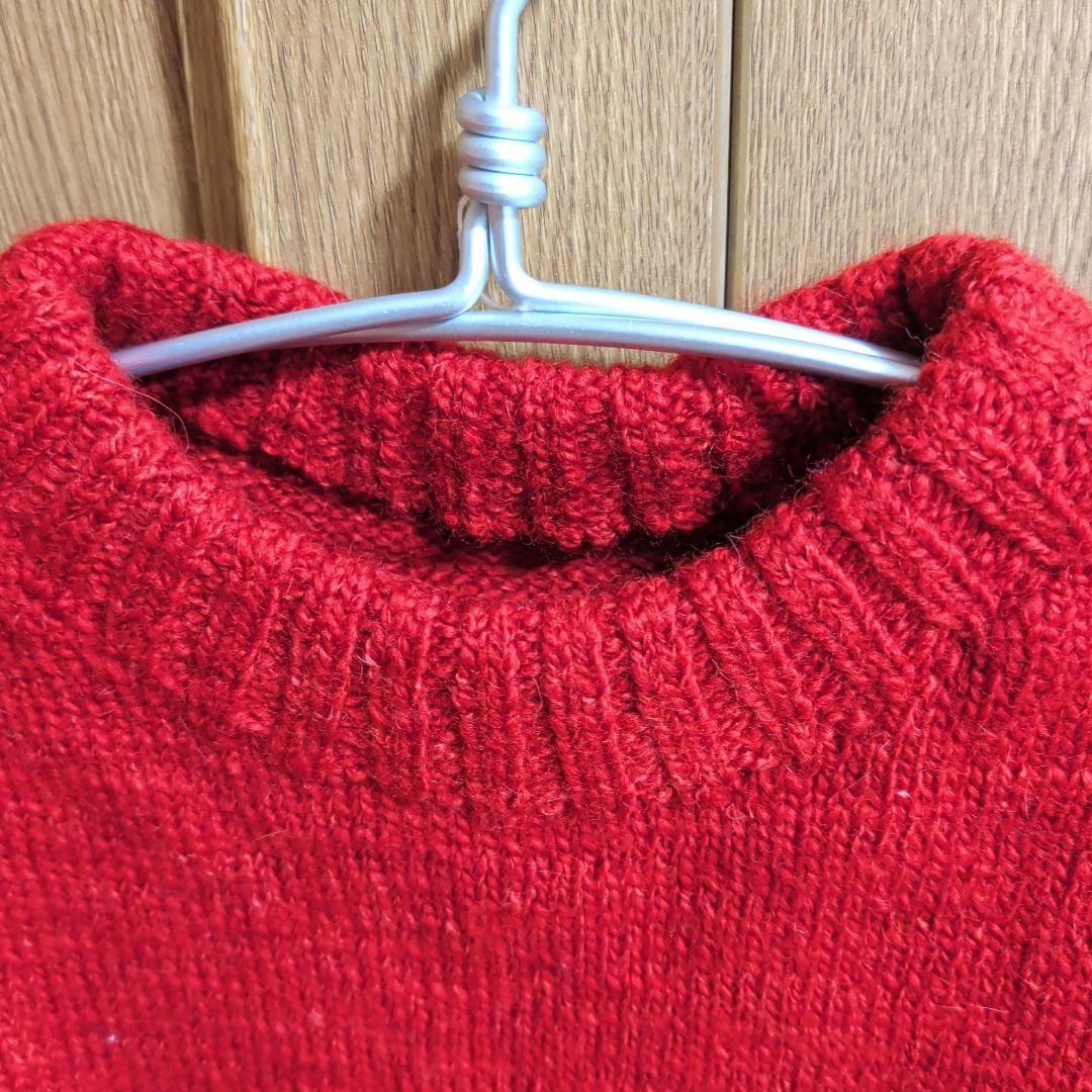 中川政七商店　麻ウールのニットベスト 赤