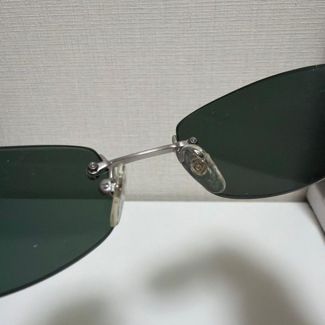 CHANEL ココマーク グレー サングラス　縁無し