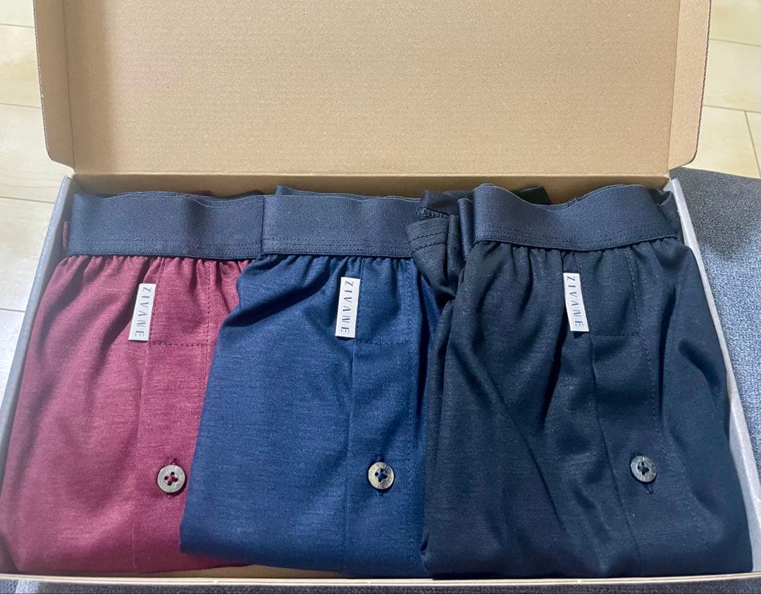 ニットトランクス メンズ下着3点セット専用ボックス付き 日本製 ZIVANE