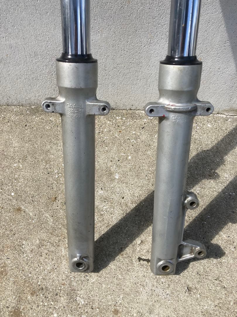 美品 NS-1 フロントフォーク 曲がり確認　シートパイプ加工済 画像　流用