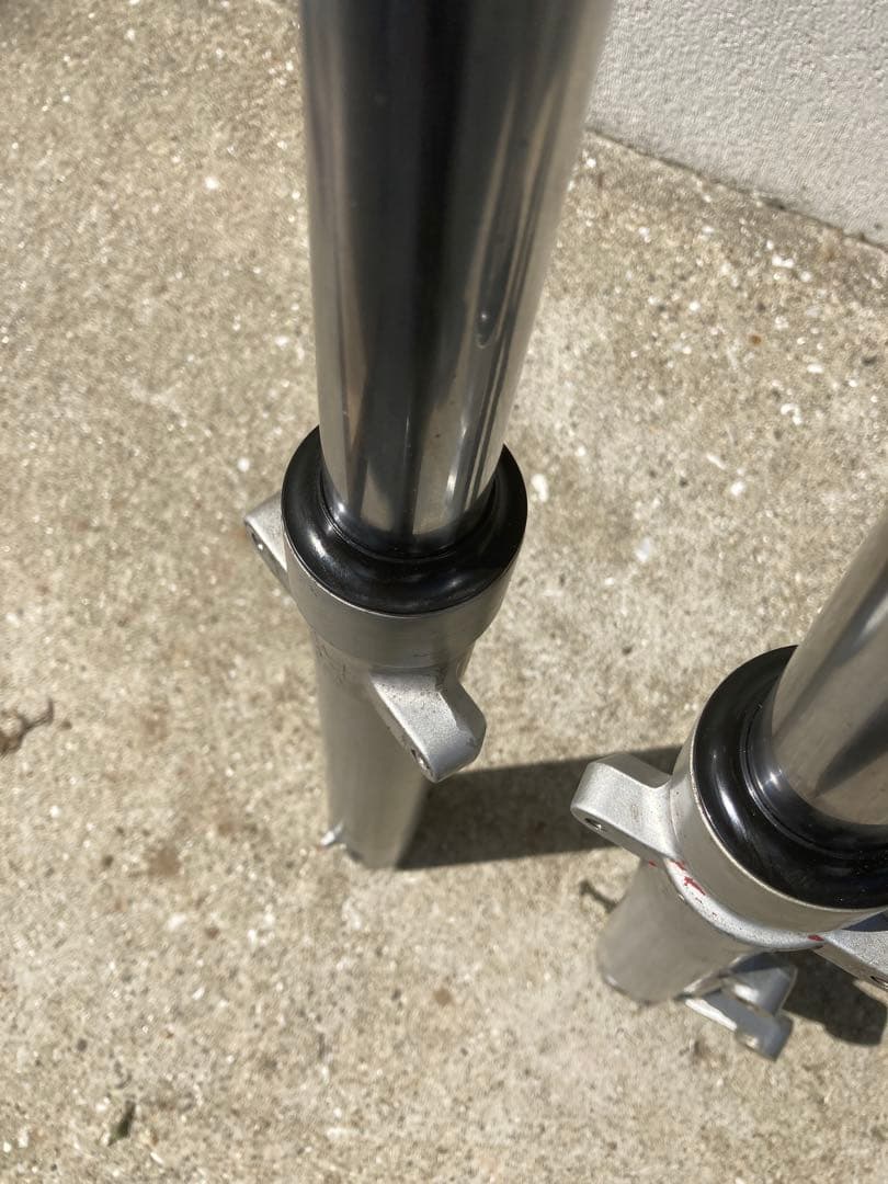 美品 NS-1 フロントフォーク 曲がり確認　シートパイプ加工済 画像　流用
