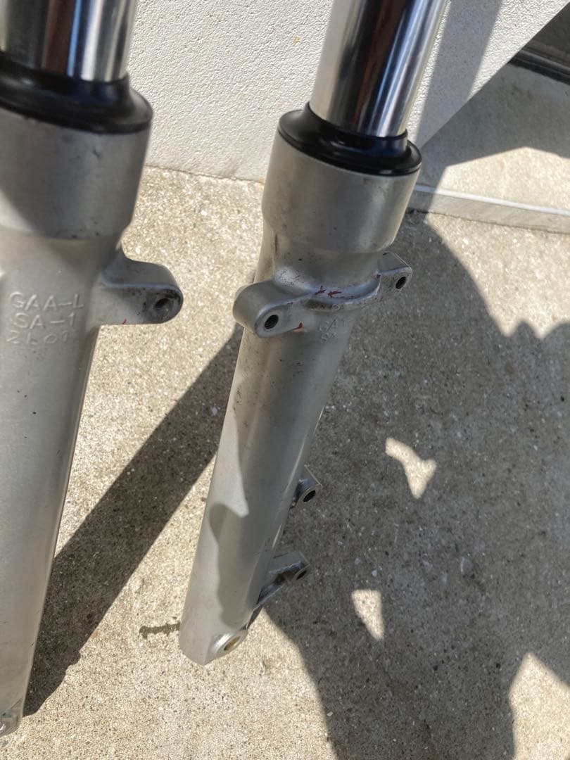 美品 NS-1 フロントフォーク 曲がり確認　シートパイプ加工済 画像　流用