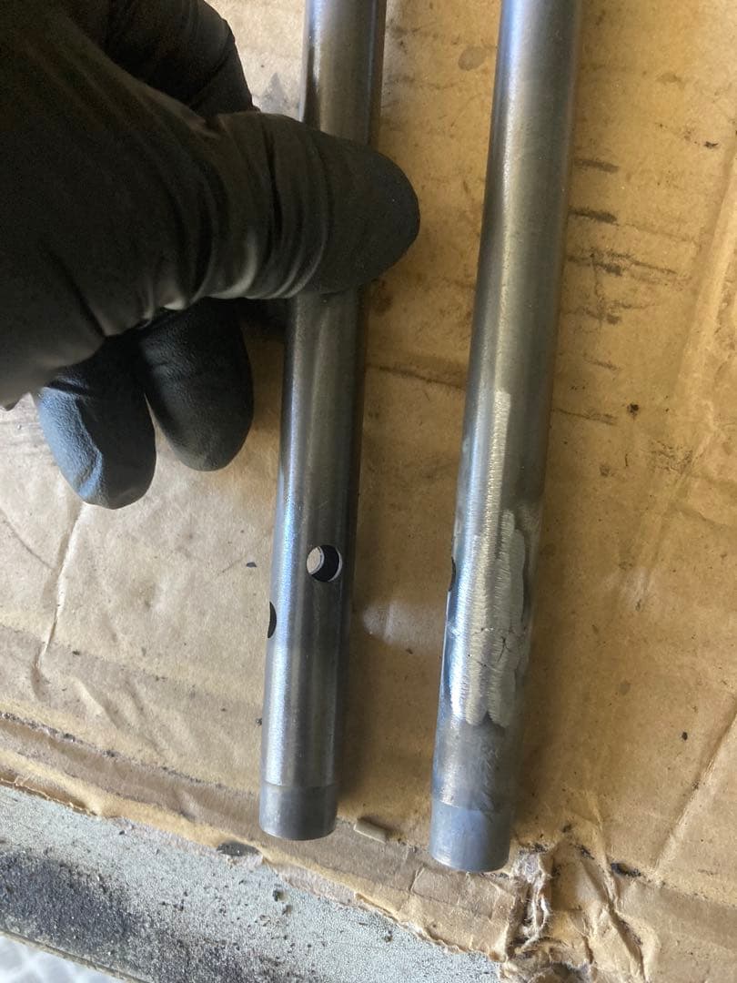 美品 NS-1 フロントフォーク 曲がり確認　シートパイプ加工済 画像　流用