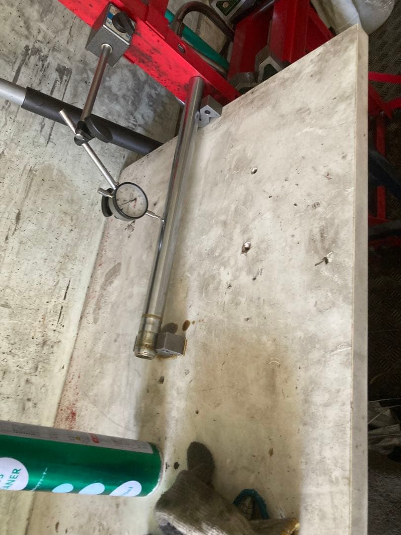 美品 NS-1 フロントフォーク 曲がり確認　シートパイプ加工済 画像　流用