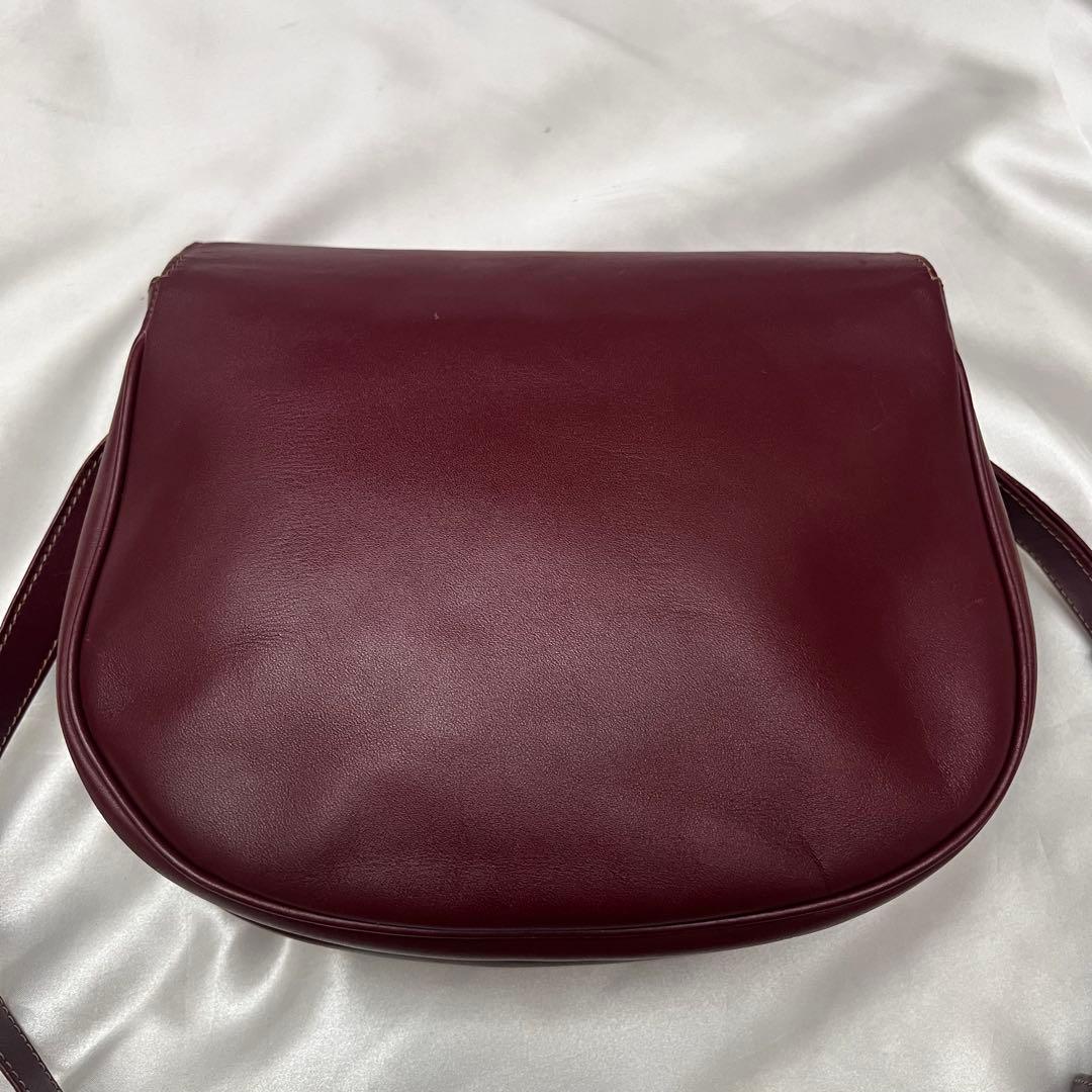 ◇美品◇カルティエ　マストライン　ショルダーバッグ　フラップ　ボルドー