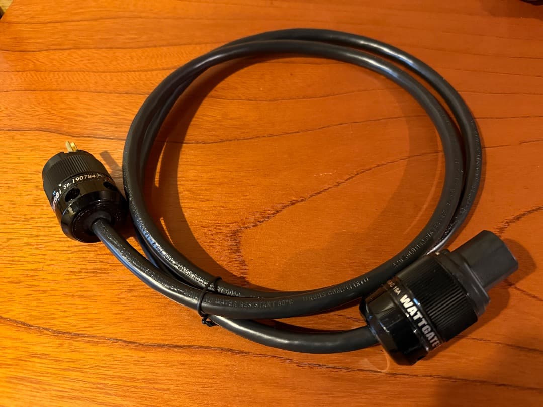 Wattgate シールド電源ケーブル 非メッキプラグ プロケーブル 1.5m③