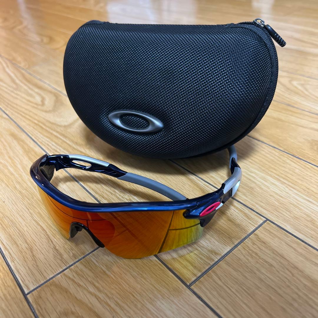 【未使用】OAKLEY スポーツ用サングラス 野球　ブルー/オレンジ