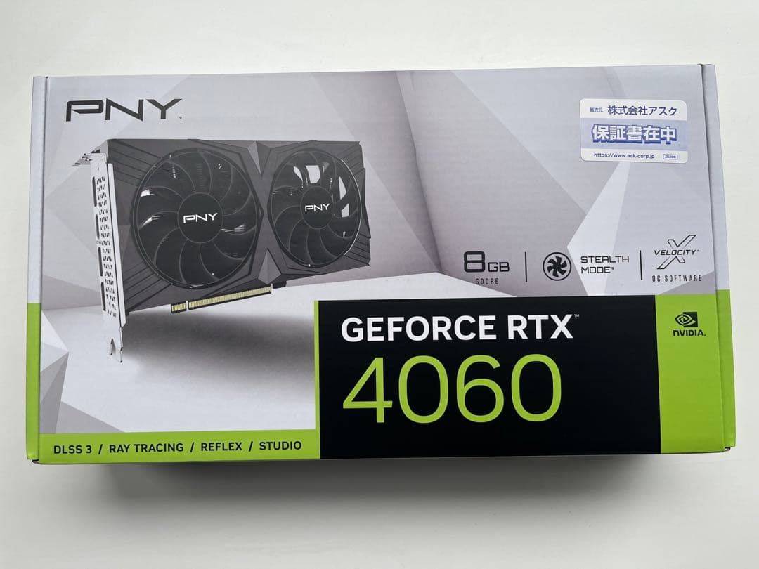 PNY GeForce RTX 4060 8GB 保証書付き
