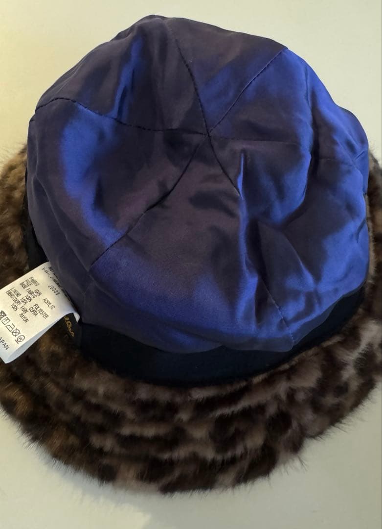 Needles レオパード　ファーハット　バケットハット　Lサイズ