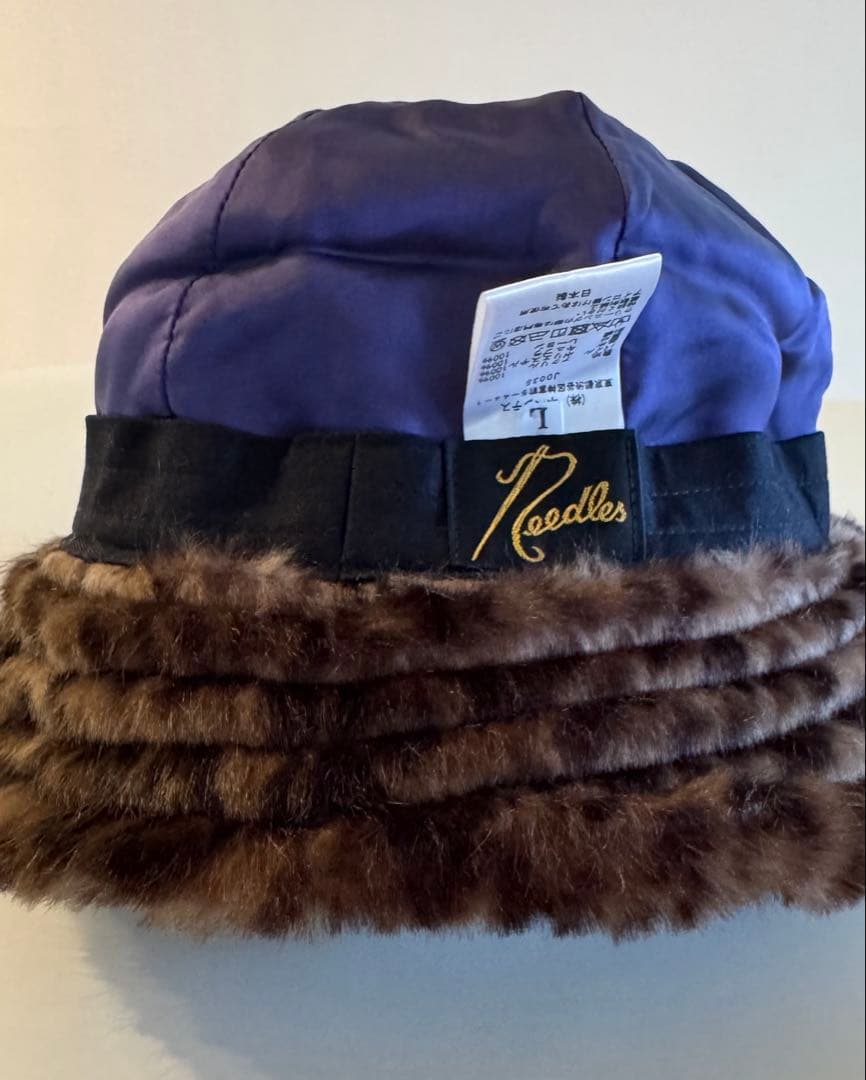 Needles レオパード　ファーハット　バケットハット　Lサイズ