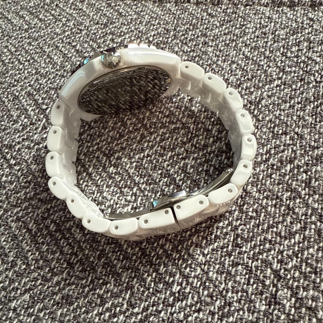 COACH コーチ プレストン ホワイトセラミック 腕時計 スワロフスキー