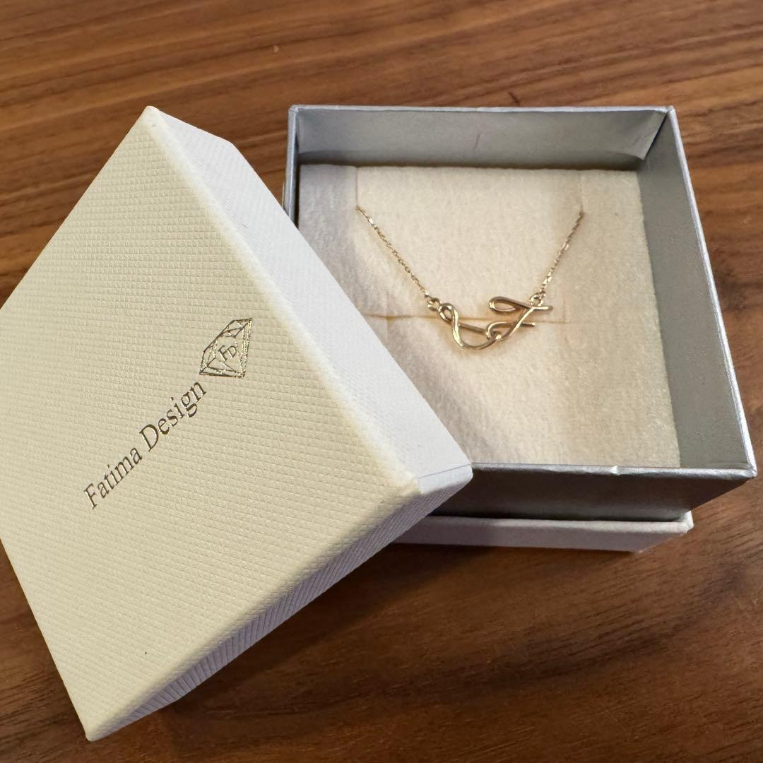 K10 イエローゴールド シンプル ネックレス